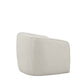 32" Beige Fabric Barrel Club Chair