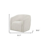 32" Beige Fabric Barrel Club Chair