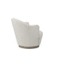 27" Off White Fabric Swivel Barrel Chair