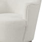 27" Off White Fabric Swivel Barrel Chair