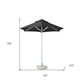 9' Black Polyester Round Market Patio Umbrella