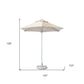 9' Ecru Polyester Round Market Patio Umbrella
