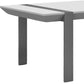 48" White And Silver Wood And Stainless Steel Coffee Table