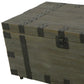 22" Brown Reclaimed Wood Distressed Trunk Coffee Table