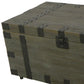 22" Brown Reclaimed Wood Distressed Trunk Coffee Table