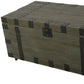 22" Brown Reclaimed Wood Distressed Trunk Coffee Table