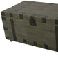 22" Brown Reclaimed Wood Distressed Trunk Coffee Table
