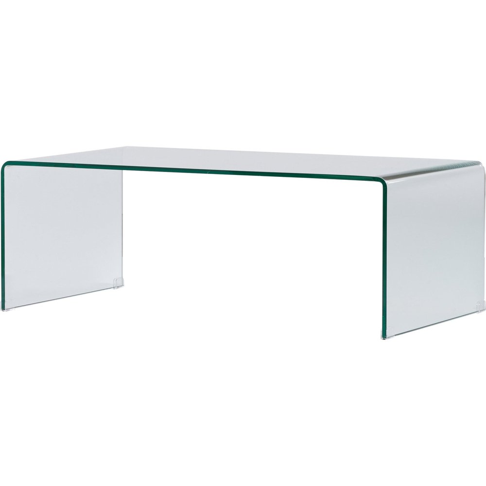24" Clear Glass Sled Coffee Table