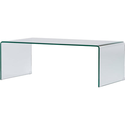 24" Clear Glass Sled Coffee Table