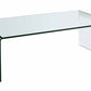 24" Clear Glass Sled Coffee Table