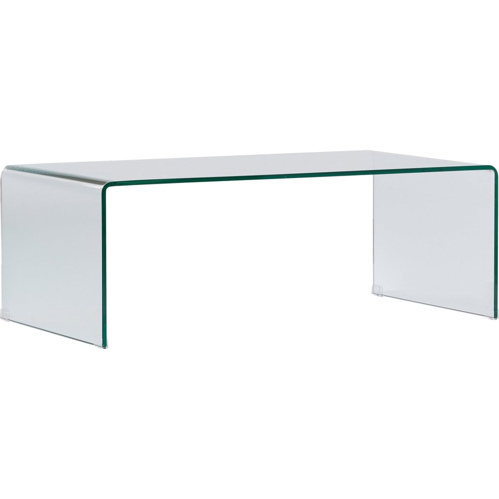 24" Clear Glass Sled Coffee Table