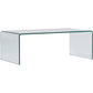 24" Clear Glass Sled Coffee Table