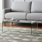 24" Clear Glass Sled Coffee Table