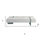 53" White And Clear Wood And Glass Sled Coffee Table