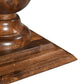 75" Dark Brown Wood Double Pedestal Base Dining Table