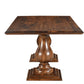 75" Dark Brown Wood Double Pedestal Base Dining Table