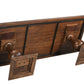 75" Dark Brown Wood Double Pedestal Base Dining Table