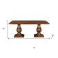 75" Dark Brown Wood Double Pedestal Base Dining Table