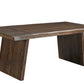 75" Dark Brown Solid Wood Live Edge Dining Table