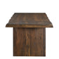 75" Dark Brown Solid Wood Live Edge Dining Table