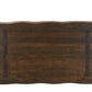 75" Dark Brown Solid Wood Live Edge Dining Table