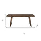 75" Dark Brown Solid Wood Live Edge Dining Table
