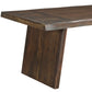 75" Dark Brown Solid Wood Live Edge Dining Table