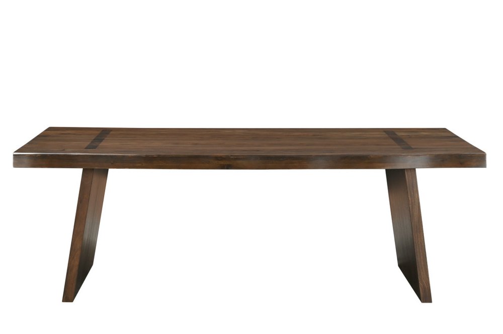 86" Dark Brown Wood Live Edge Dining Table