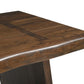 86" Dark Brown Wood Live Edge Dining Table