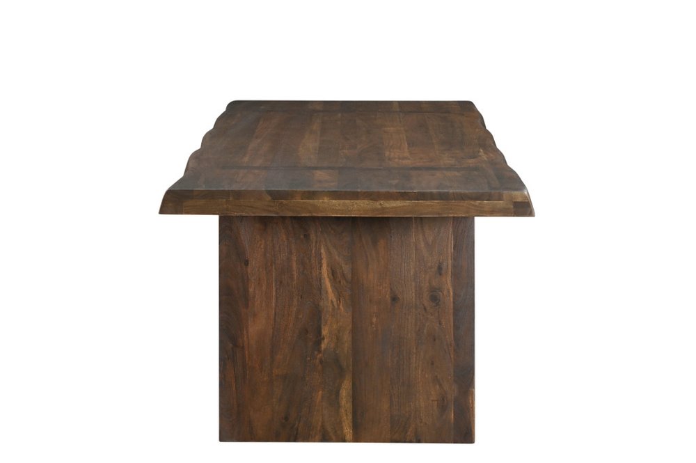 86" Dark Brown Wood Live Edge Dining Table