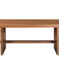 75" Brown Solid Wood Trestle Base Dining Table