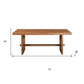 75" Brown Solid Wood Trestle Base Dining Table