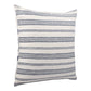 20" Navy and White Striped Throw Pillow With Ruffle