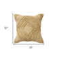 22" X 22" Brown Jute Diamond Throw Pillow