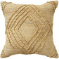 22" X 22" Brown Jute Diamond Throw Pillow