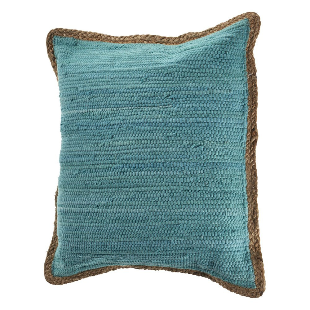 Set of Two Navy Blue Cotton Throw Pillow