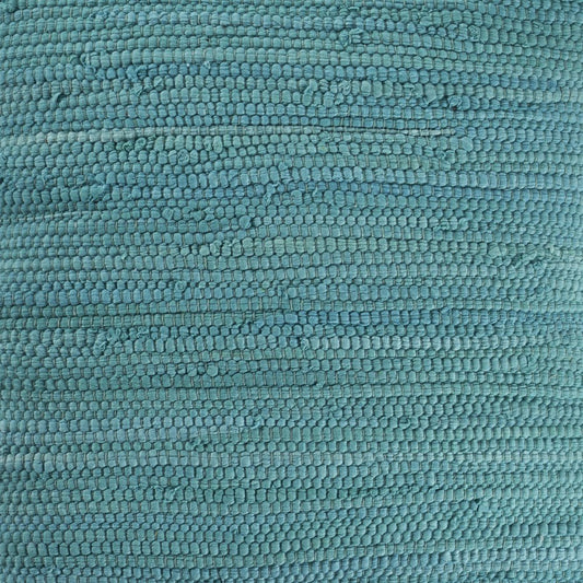Set of Two 20" Turquoise Cotton And Jute Throw Pillows with Texture