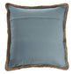 Set of Two Navy Blue Cotton Throw Pillow