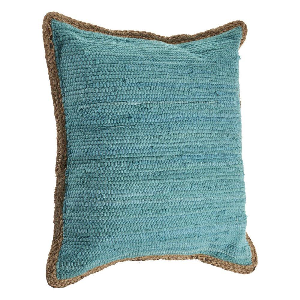 Set of Two Navy Blue Cotton Throw Pillow