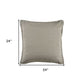 Set of Two Light Gray Cotton Throw Pillow