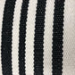 Set of Two Black and White Striped Cotton Throw Pillows