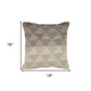 Set of Two Cream Geometric Cotton Throw Pillow With Texture