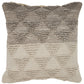 Set of Two Cream Geometric Cotton Throw Pillow With Texture