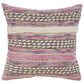Set of Two Pink Striped Cotton Throw Pillow With Fringe