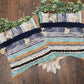 Set of Two Blue Striped Cotton Throw Pillow With Tassels
