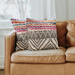 Set of Two Gray Chevron Cotton Throw Pillow