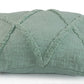 Set of Two Dark Gray Diamond Cotton Throw Pillow With Fringe
