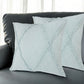 Set of Two Dark Gray Diamond Cotton Throw Pillow With Fringe