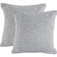 Set of Two Gray Chevron Cotton Throw Pillow