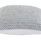 Set of Two Gray and White Geometric Cotton Throw Pillow